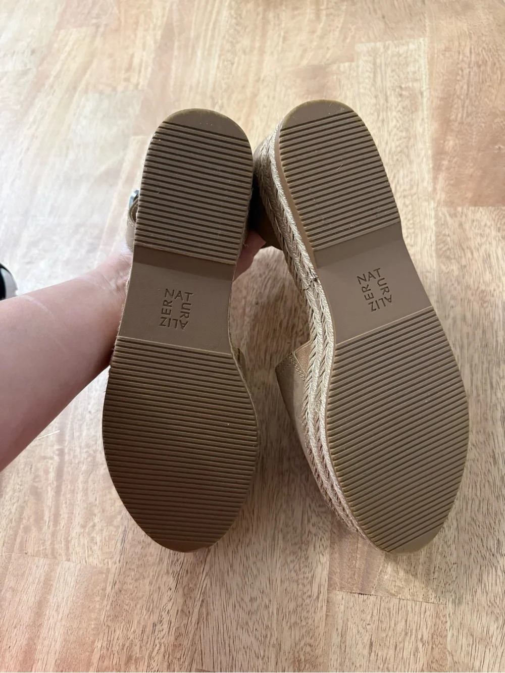 Naturalizer Taupe Ankle-Strap Espadrille Platform size 7.5